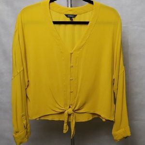 Bright yellow casual blouse